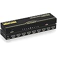 DGODRT 4K HDMI Splitter 1 in 8 Out，8 Way Distributor HDMI Splitter 1x8 Support 4K 3D 1080P HDCP1.4 for HDTV,DVD,Xbox,PS3/4,Blu-ray,Projector