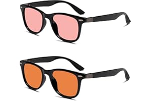 BRADDELL OPTICS FL-41 & FL-60 Gafas de Luz Azul para la Sensibilidad a la Luz de las Migrañas, ámbar., 140-20-140