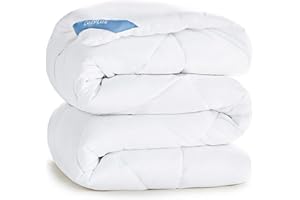 CozyLux Piumino Letto Singolo 135x200 cm per 4 Stagioni, Piumino in Microfibra 300 g/m² Autunnale Invernale 135 x 200, Trapunta in Microfibra Morbida e Traspirante, 200x135, Bianco
