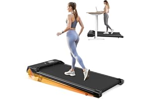 bigzzia Walking Pad Treadmill with Incline, 2.5HP Under Desk Treadmills for Home Office, 1-8KM/H, Compact Mini for Small Spaces, 130KG Capacity, LCD Display & Remote Control, No Assembly