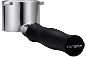 Normcore Porte-filtre sans fond de 51 mm compatible avec machines à expresso DeLonghi La Specialista 9 Series EC9155/9335/9355/9665, panier filtrant de 23 à 25 g inclus, poignée en aluminium anodisé