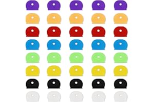 LAMXD Set di 40 tappi per chiavi, set di etichette per chiavi flessibili, portachiavi colorati, per una facile identificazione delle chiavi della casa, 8 colori assortiti