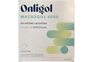 GENERICO Onligol 20 Bustine Macrogol 4000 - Dispositivo Medico CE ad Azione Lassativa - ALFASIGMA