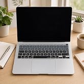 McStorey T&uuml;rk&ccedil;e Q Klavye Koruyucu MacBook Air A1932 A2179 A2337 M1 Uyumlu | UK ISO Ters L Enter | Ultra İnce Silikon Keyboard