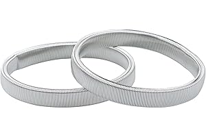 ZCYKJ Long Sleeve Shirt Holder Anti-Slip Metal Garter Armbands | Keeps Cuffs from Sliding | Comfortable Wear, One Size Fits Most | Clothing Keepers Silver