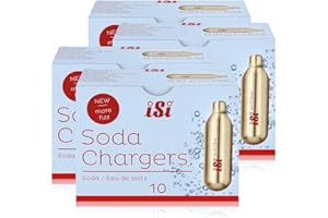 iSi Soda Chargers - 10 capsule di soda, per acqua gassata, 84 g (confezione da 4)