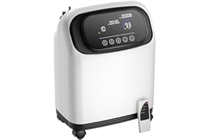 Concentrador de oxígeno ALLNIS de 1-8 litros, suministro continuo de oxígeno al 90% ± 3% las 24 horas del día, adecuado para el hogar, la oficina y los viajes.