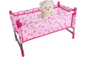 CYPREASON Poussette Poupée, Bébé Set du Berceau, Poussette Poupee Jouet, Accessoire Poupon, Jouets Jeu Rôle Poussette, Balançoire, Chaise Berçante, Chaise Haute, Lit