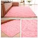 Produktbild Shaggy Teppich,4.5CM Langflor Hochflor Farbe Hochflor Langflor Teppiche Modern für Wohnzimmer Schlafzimmer Uni Farben - Teppich-Home 50x80 cm (Rosa)