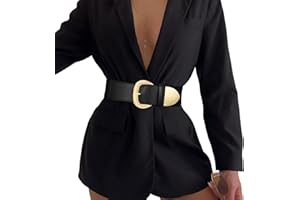 WHIPPY Damen Breiter Gürtel Taillengürtel Stretch für Kleid Elastischer Gürtel Hüftgürtel für Damen Goldener Schnalle