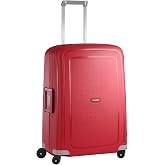 Samsonite S'Cure Large Trolley Case, 69 cm | Crimson Red, Hard Case, 69H x 19.3W x 11.4D in, 79 L, 4.2 kg, with TSA Lock and