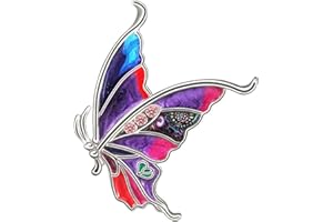 BAMAY Esmalte Floral Mariposa Broche Alfileres Aleación de Zinc Mariposa Monarca Regalos para Mujer Niña Bufanda Solapa Alfiler Charms
