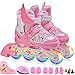 Produktbild GWJ Kinder Inline Skates Einstellbare Rollerskates mit Full Light up LED-Räder, Fun Flashing Roller Skates Für Jungen und Mädchen,M