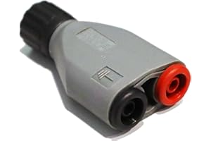 PeakTech 7055 BNC Adapter auf 4mm Bananenstecker Buchsen, Zubehör für Oszilloskope, Signalgenerator, Frequenzzähler und Stromzangen mit 4mm Messleitung, voll isoliert, P 7055