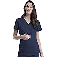 Cherokee Women Scrubs Top Workwear Revolution Maternity Mock Wrap WW688, Navy, Medium
