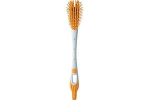 MAM Soft Baby Bottle Brush, Teat Brush with Hanging Hole for Easy Storage, Non-Scratch Brush, Ideally Suited for Cleaning Bottle Teats, Unisex (Colour May Vary)