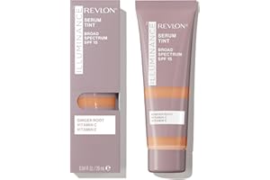 Revlon Sérum Teinté Illuminance, Triple Acide Hyaluronique, Unifie le teint au fil du temps et hydrate tout au long de la journée, SPF 15, 409 Brulee, 28 ml