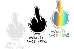 ds. distinctive style Autocollants Doigt d'honneur Lot de 3 Middle Finger Stickers