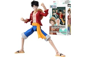 BANDAI Anime Heroes One Piece Figures Monkey D. Luffy Action Figure | 17cm Articulated Luffy Anime Figure With Swappable Hands One Piece Action Figures Pirate Toys Range