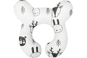 HKSICHENGKEJIUK Baby Car Travel Pillow Infant Head Neck Support Pillow Car Seat Cushion Newborn Toddler Car Sleeping Pillow Kids U-shaped Head Neck Protector Pillow Headrest Pillow For Car Seat Pushchair Stroller