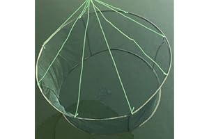 Venus valink Plegable Drop Red Pesca Recogida Gambas Cebo Cangrejo Langostino Muelle Harbour Estanque Malla, Cangrejo Llamativo Pez Gambas Bogavante Cigalas Cangrejo Gota Plegable Red - 80cm