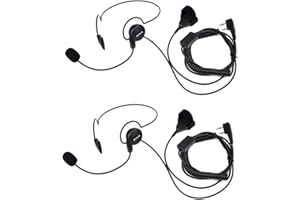 Retevis Talkie Walkie Écouteur 2 Broches Microphone Casque avec PTT du Doigt Oreillette Compatible avec Talkie Walkie RT24 RT22 RT27 RT28 RT81 Baofeng BF-888s UV-5R Kenwood HYT WOUXUN (2 pcs)