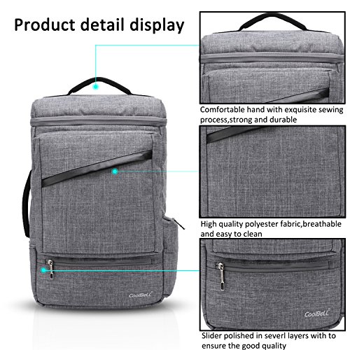 FANDARE 2017 Rucksack 15.6 Zoll Laptoprucksäcke Fahrradrucksäcke Wanderrucksäcke Schulrucksack Notebook Daypack Reisen Studenten Herren Damen Multi-Tasche Stoßfest Wasserdicht Polyester - 7