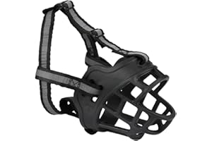 Taicols Museau en Silicone Souple pour Chiens, Museliere Anti-Aboiements et Anti-Morsures avec Bandeau Respirant en Maille et Nylon Résistant pour Petits,Moyens Et Grands Chiens (15-25kg)