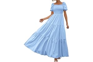 WVONIF Robe Boheme Femme élégante Sexy Robes Courte D'été Cou Rond Sans Manches Imprimé Floral Bohème Grande Taille Pas Cher 2024 Mode Rétro Mini Jupe De Plage Tendance Grosse Ceinture Femme pour Robe