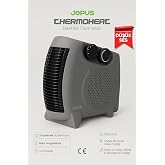 Jopus 2000W Elektrikli Fanlı Isıtıcı,Termostatlı,Sıcak-Soğuk Hızlı Isıtma, 25 m&sup2; Alan Kapasitesi,Antrasit