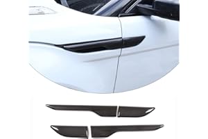 DIYUCAR For LR Range Rover Evoque 2012-2018 Car Fender Side Air Vent Outlet Cover Trim Decorative Sticker Auto Accessories (Carbon Fiber)