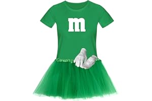 JIMMYS TEXTILFACTORY T-Shirt M&M + Tüllrock Karneval Gruppenkostüm Schokolinse 11 Farben Damen XS-3XL Fasching Verkleidung M's Fans Tanzgruppe