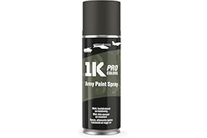 1K PRO COLORS Militär-Farbspray Army 1K PRO – 400ml Spraydose matt, Militärfarbe, UV und wetterfest, schnelltrocknend, DIY Projekt - RAL6014 Olivegrün