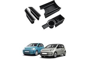 CDEFG Kompatibel mit VW UP GTI/Seat MII/Citigo 2013-2023 Mittelkonsole Organizer Aufbewahrungsbox Aufbewahrung Auto Center Console UP GTI Zubehör [3 Stück]