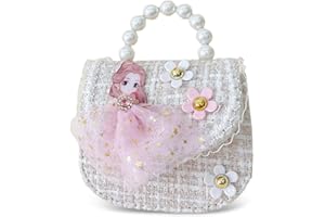 Balakaka Sac a Main pour Fille Petit Sacs à Bandoulière Paillettes Sac Nœuds pour Petit Fille Enfant Petit sac à main à bandoulière pour petites filles Sac Princesse Tendance avec Sangle Réglable