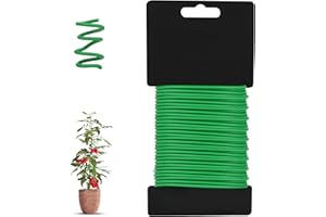 KASANNI Gartendraht, 3,0mm X 20 m Pflanzendraht Weich, Bindedraht Ummantelt, Pflanzendraht Zum Anbinden Von Kletterrosen Geeignet, PflanzenstüTze Im Garten, DIY-Bastelprojekte (1)