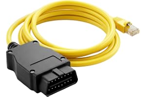 QWORK® Kabel Ethernet OBD2 RJ45, Adapter Kabel ENET OBDII, Kompatybilny z BMW ESYS, Bootmod3, seria F, ISTA