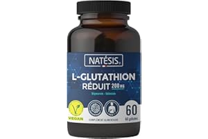 NATESIS – ANTIOXYDANT & DETOX - L-Glutathion RÉDUIT à 98% - Chardon-Marie Silymarine 80% - Sélénium - Détoxifie Foie Corps - Protège Régénère Beauté de la Peau - VEGAN - Fabriqué en France