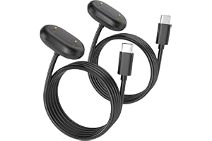 Yaekea Smartwatch Laddare USB C Kabel Kompatibel med Fitbit Air Black 2Pack
