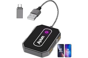 Alxum 2 en 1 CarPlay Adaptador & Android Auto Adaptador Inalámbrico für Werksverkabelte CarPlay Autos-Carplay Adaptador Inalámbrico Convert Wired to Wireless CarPlay Fit iOS 10+& Android 12+