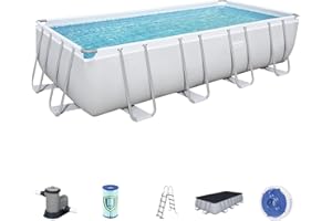 BESTWAY Piscina Desmontable Tubular Power Steel 488x244x122 cm Depuradora de arena de 3.028 litros/hora - 56671