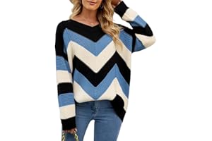 NLAND Jersey Mujer Manga Larga Cálido Suéter Punto Invierno Cuello Redondo Casual Pullover