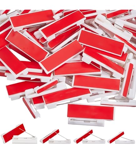 50 Spille Da Balia Con Retro Adesivo, Spille Di Sicurezza In Plastica Da 35 Mm Per Badge, Targhette, Fai Da Te E Lavoretti - 2