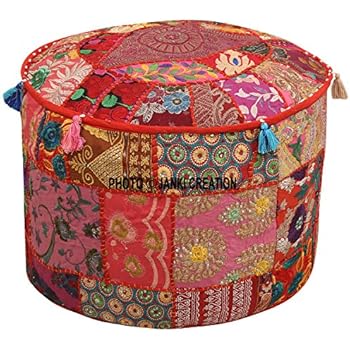 Amazon.de: Ottoman Bezug braun Baumwolle Floral Traditionelle Möbel