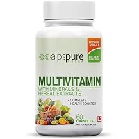ALPSPURE NUTRA Multivitamin- Complete Health Booster- With Herbal Extracts and Minerals- 60 Capsules