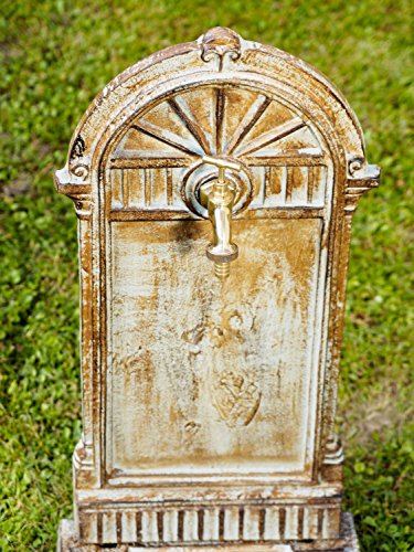 Standbrunnen 64cm Waschbecken 11kg Brunnen Eisen grün Wandbrunnen Antik-Stil - 8