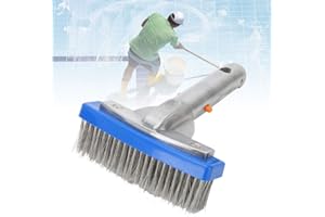 GAESHOW Swimming Pool Brush Head, Heavy-Duty Nylon Bristles Pool Brush Head Compatible with Standard Pool Poles, Ideal for Walls, Tiles, Floors and Steps