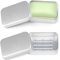 Boîte à Savon Aluminium Étanche - 2 Pièces - Avec Égouttoir Amovible - Parfait Voyage & Hôtel