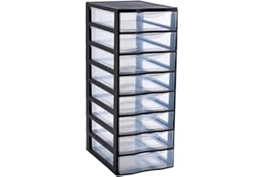 Sundis Orgamix Unit with Stop System Drawer and Ercgonomic Handle, Black, A4 / 8