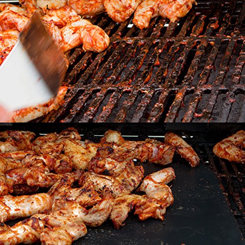 Grillmatte (3er Set) zum Grillen und Backen aus Silikon mit Teflon beschichtetes Blech für bis 300°C Wiederverwendbar Grill Matte Perfekt für Kohle-, Elektro- und Gas- Grills LFGB und FDA Zulassung 40×30 cm – 0.3 mm dick - 6